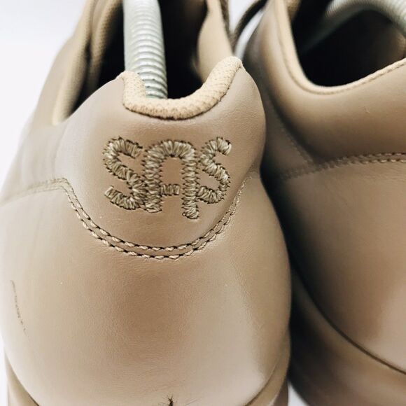 SAS Free Time Taupe Leather Women's 12W Shoes Comfy Lace Up Walking Sneakers - Picture 13 of 13